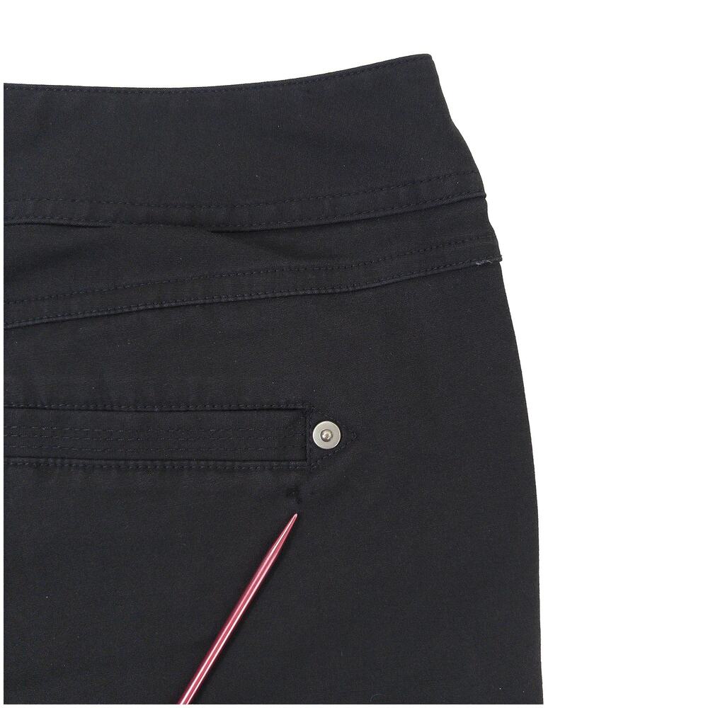 Y2K INC Pedal Pusher Capri Pants Womens 12 Black Slim Stretch Retro Knee Length - Picture 9 of 9